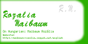 rozalia maibaum business card